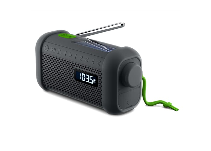 Radio solaire publicitaire avec enceinte et chargeur 10 000mAh Muse Noir