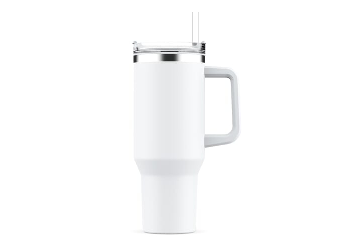 Mug publicitaire isotherme 1,2L Ozzy Blanc