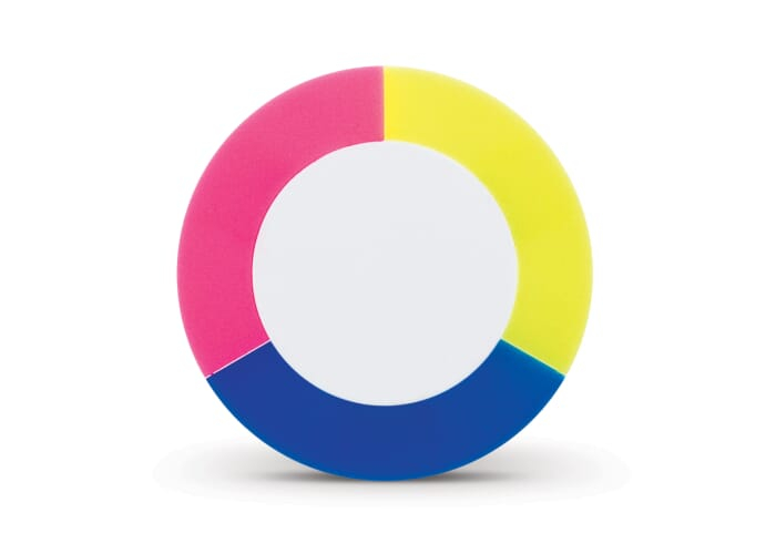 Surligneur publicitaire rond Bleu