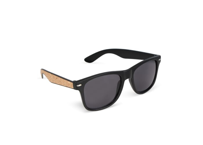 Lunettes de soleil personnalisées avec liège UV400 Justin Noir
