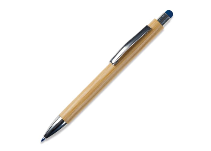 &nbsp;Stylo-stylet personnalisable en bambou New York Bleu