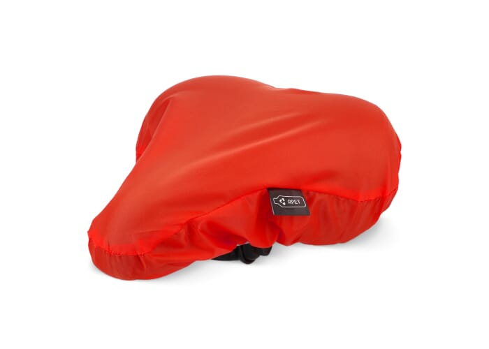 Protège-selle publicitaire en R-PET Rouge