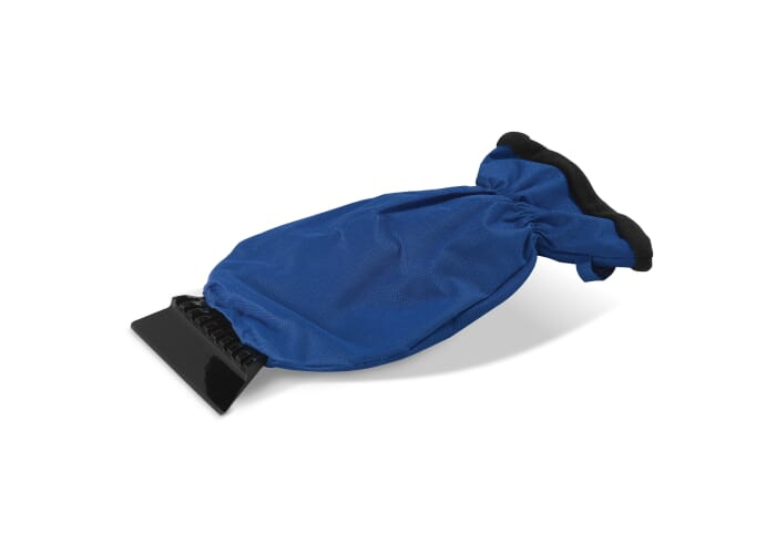 Raclette publicitaire pare-brise avec gant fourré 600D Bleu