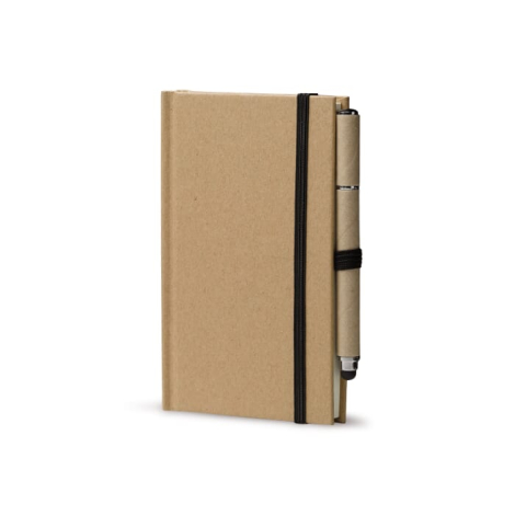 Carnet A6 en carton avec stylo publicitaire