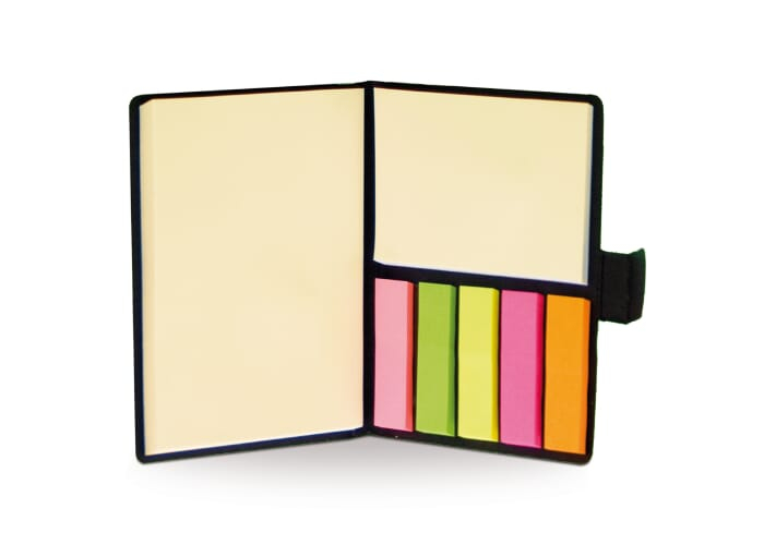 Carnet publicitaire Eco avec marque pages Noir