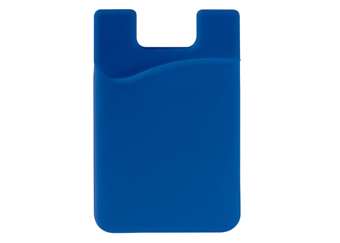 Porte-cartes smartphone publicitaire en silicone Bleu