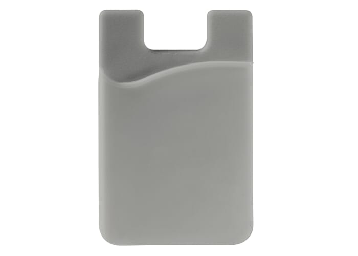 Porte-cartes smartphone publicitaire en silicone Gris