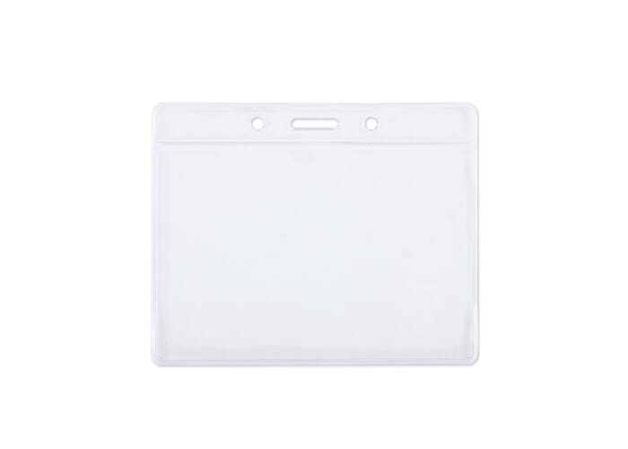 Porte-badge horizontal personnalisable 10x8 cm Transparent