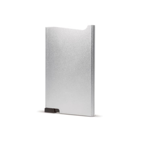 Porte-cartes anti RFID publicitaire en aluminium