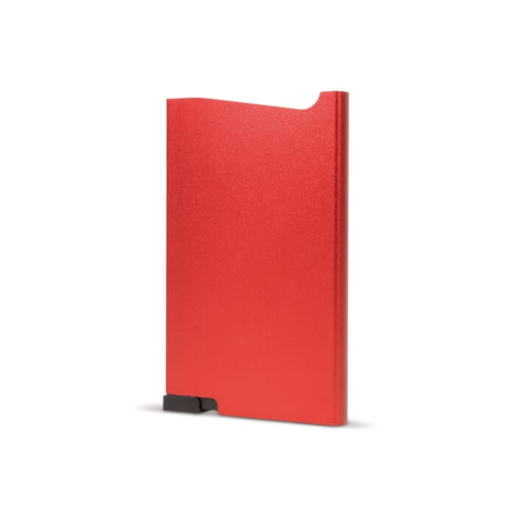 Porte-cartes anti RFID publicitaire en aluminium
