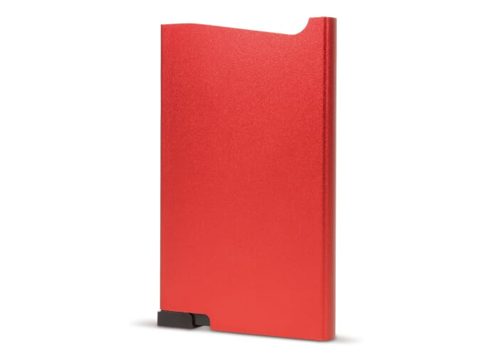 Porte-cartes anti RFID publicitaire en aluminium Rouge