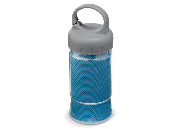Serviette publicitaire de fitness Bleu