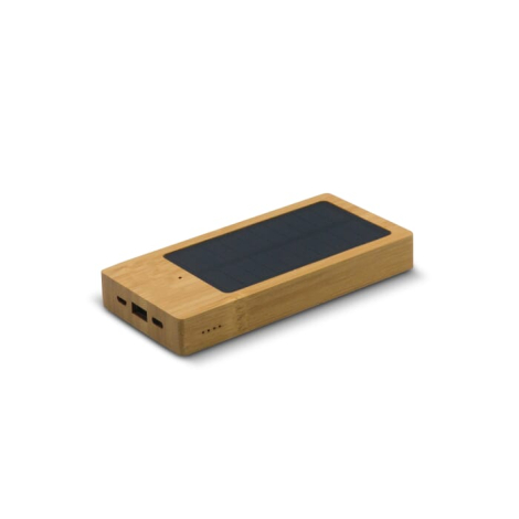 Batterie solaire personnalisée 8000 mAh Powerbank bambou
