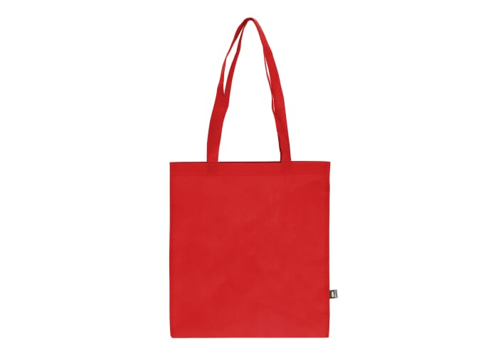 Sac promotionnel rPET non tissé 75g anses longues Rouge