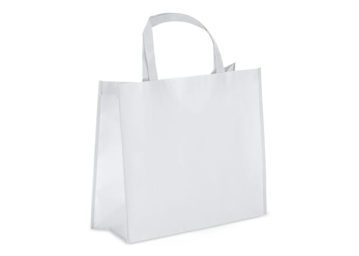 Sac de transport promotionnel laminé non tissé 105g Blanc