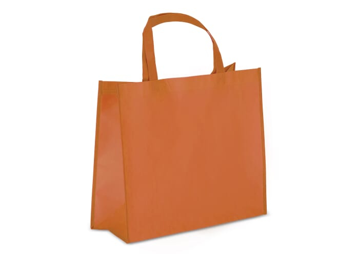 Sac de transport promotionnel laminé non tissé 105g Orange