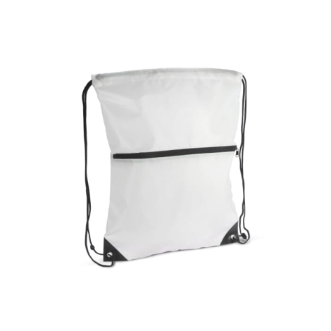 Sac publicitaire à cordon et fermeture zippée rPET