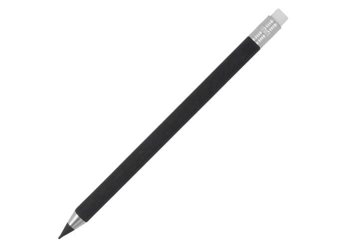 Crayon promotionnel sans encre avec gomme Noir