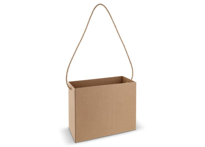 Sac en carton publicitaire 32x16x24 cm Marron