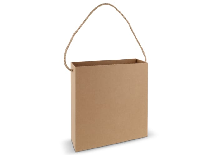 Sac en carton rigide personnalisable 35x35x11cm Marron