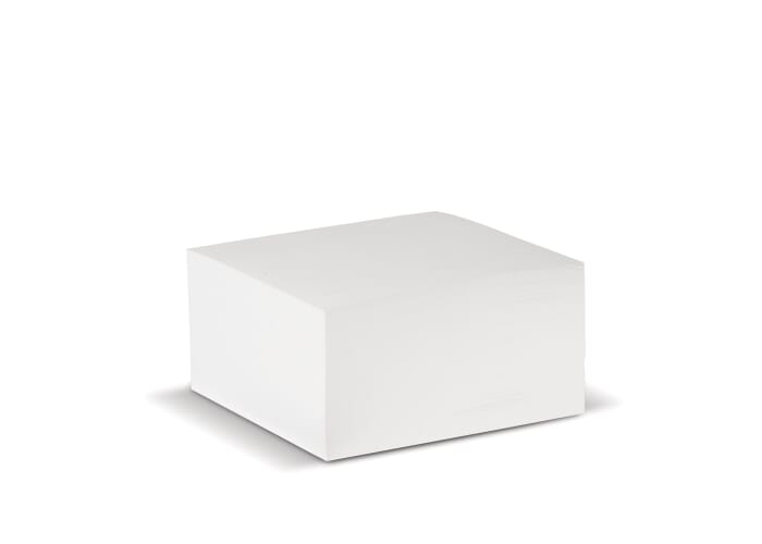 Bloc cube publicitaire 10x10x5cm 90g Blanc