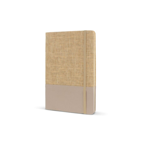 Carnet A5 personnalisé en jute R-PET