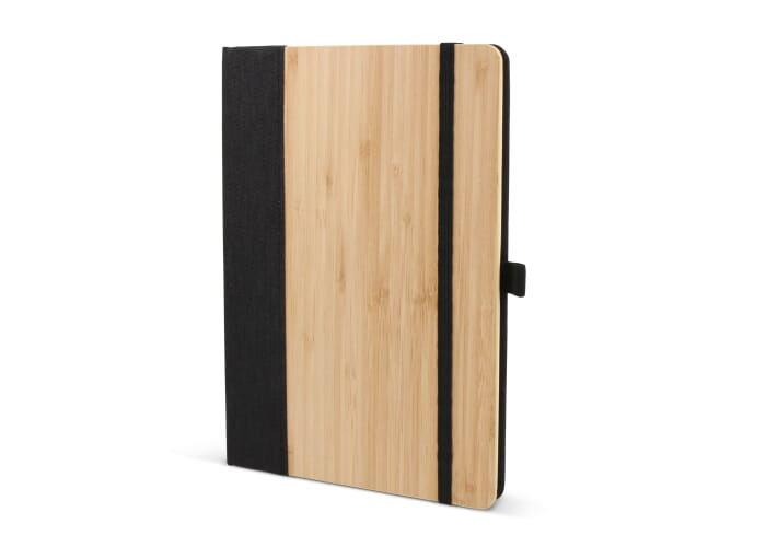 Cahier bambou et rPET A5 à personnaliser Noir