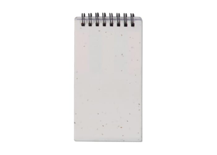 Carnet spirale personnalisable papier ensemencé Blanc