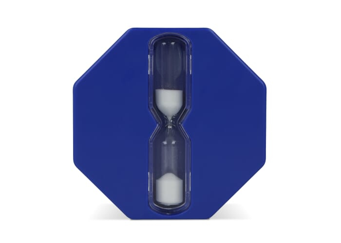 Minuterie promotionnelle de douche Hexagon - 5min Bleu