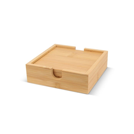 Set promotionnel de 4 sous-verres en bambou