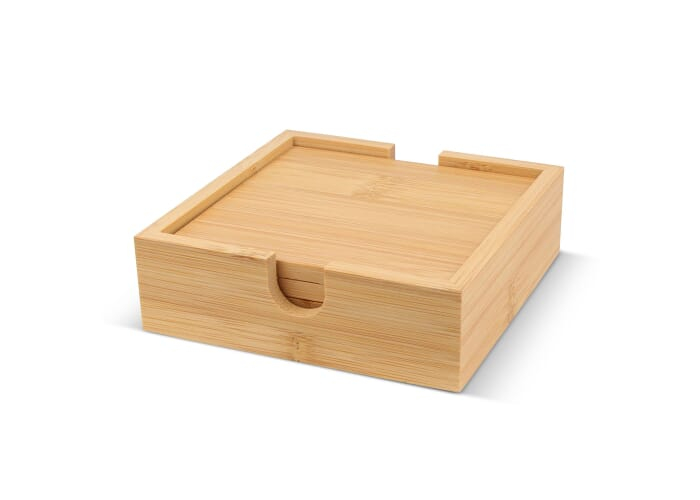 Set promotionnel de 4 sous-verres en bambou Nature