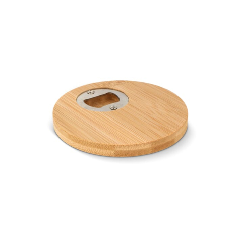 Sous-verre - décapsuleur à personnaliser en bambou