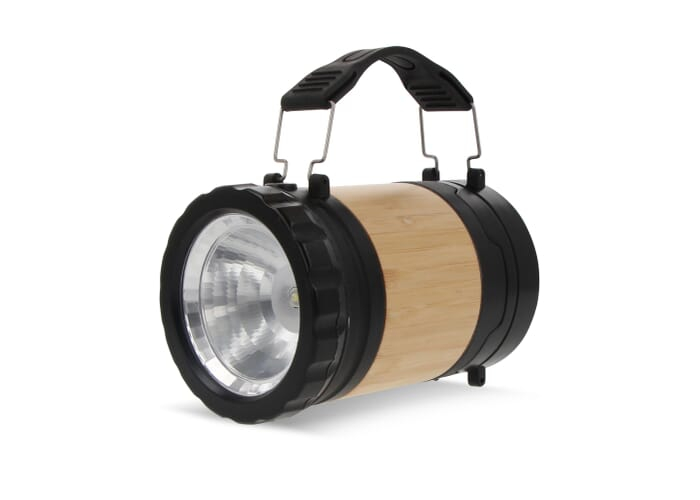 Lampe lanterne personnalisée en ABS et bambou Noir