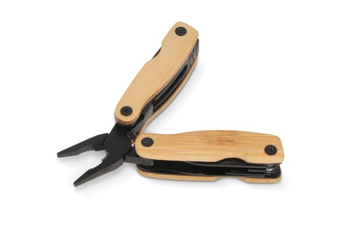 Multi-outils promotionnel en bambou 12 fonctions Noir