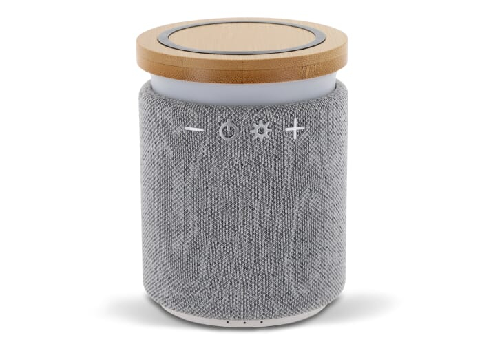 Enceinte publicitaire avec chargeur sans fil Bamboo Gris