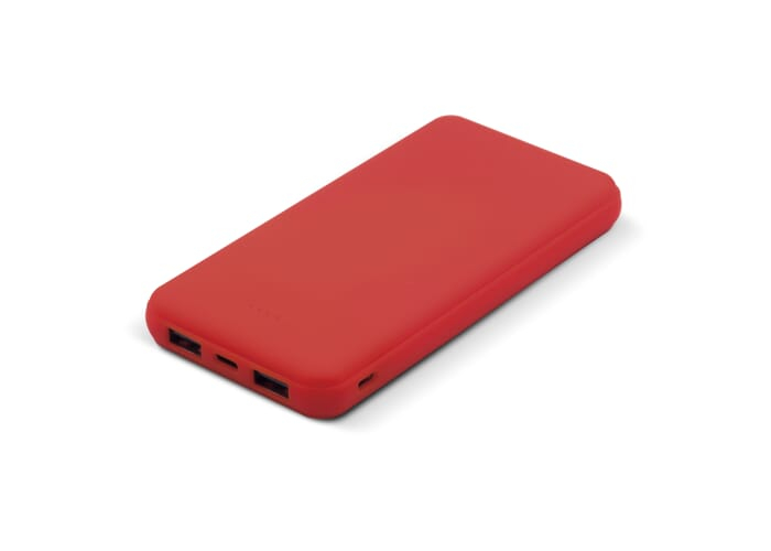 Powerbank publicitaire soft touch 8000 mAh Elite Rouge