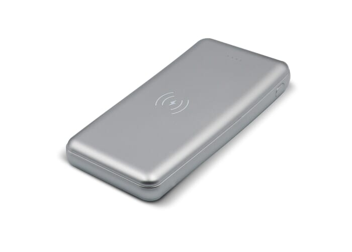 Powerbank personnalisable sans fil 8000 mAh 5W Elite Argent