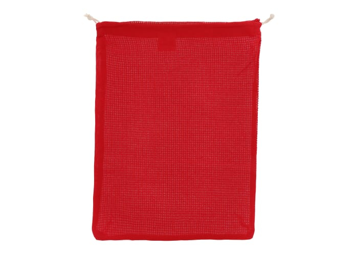 Sac filet promotionnel coloré 30x40cm coton 140g Rouge