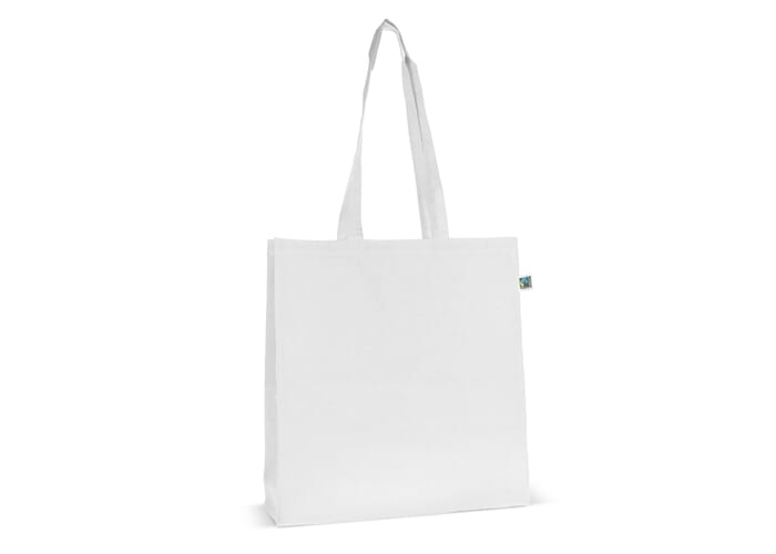 Sac shopping promotionnel coton Fairtrade 140g Blanc