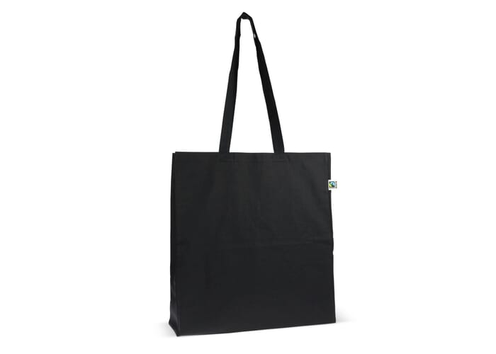 Sac shopping promotionnel coton Fairtrade 140g Noir