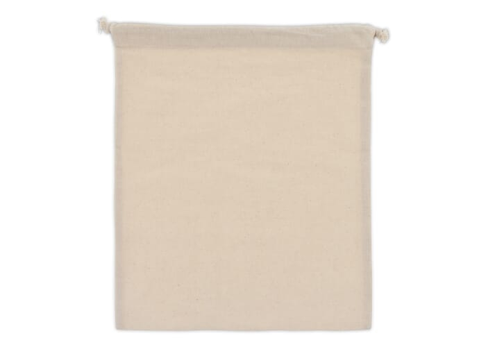 Grand pochon publicitaire en coton25x30 cm Ecru