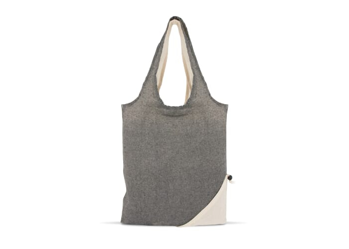 Sac pliable coton recyclé publicitaire 140g Gris