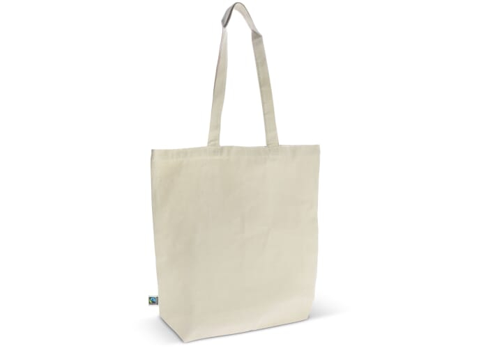 Grand sac cabas à soufflet à personnaliser coton 270g Ecru