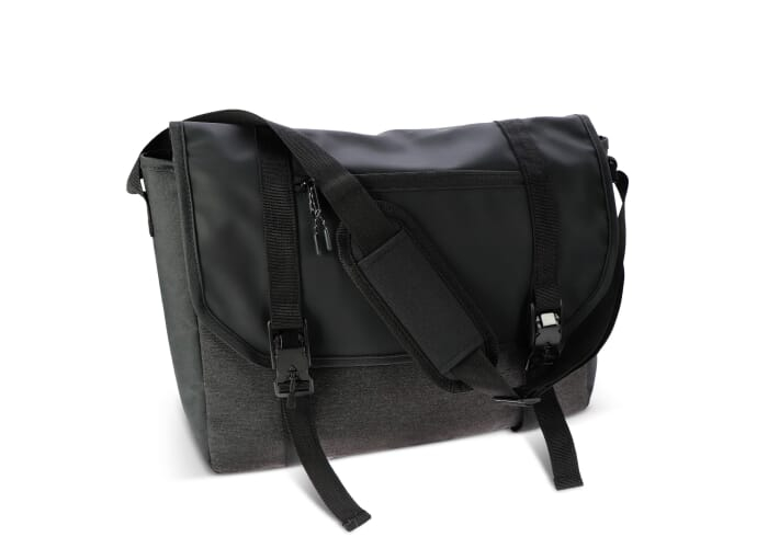 Sacoche personnalisée pour ordinateur 17" rPET 12L Liam Noir