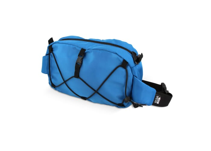 Sac banane rPET avec cordon de serrage à personnaliser Bleu