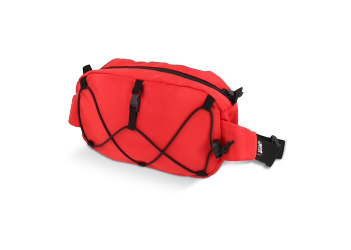 Sac banane rPET avec cordon de serrage à personnaliser Rouge