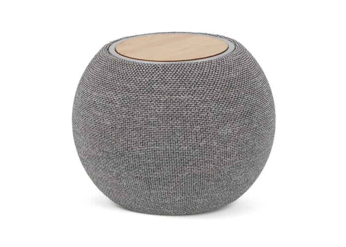 Enceinte promotionnelle 5W et chargeur 15W rPET et bambou Gris