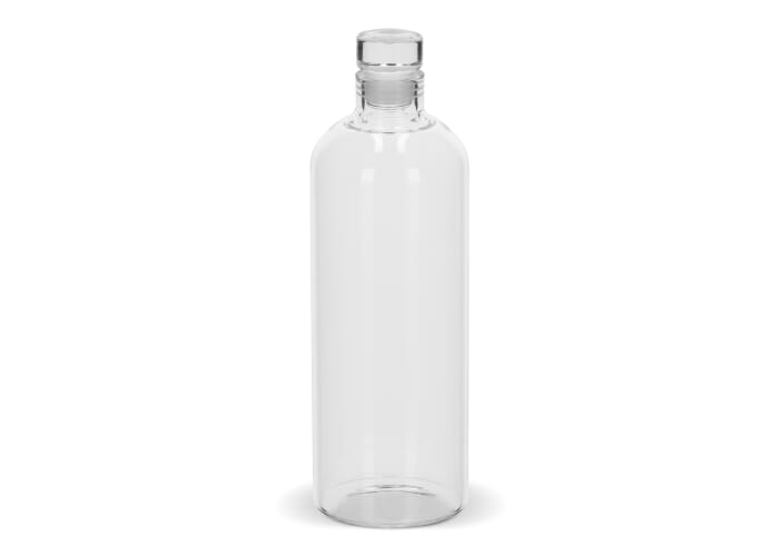 Bouteille publicitaire en verre borosilicate 1L Transparent