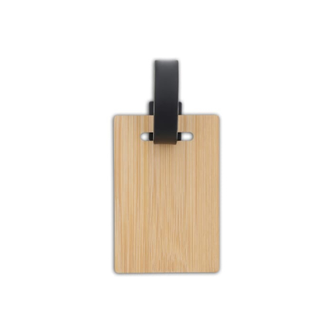 Étiquette à bagage en bambou personnalisable