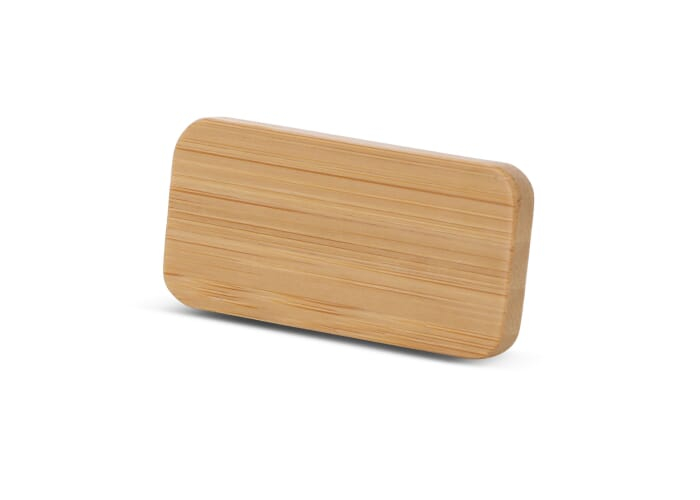 Badge publicitaire en bambou à épingler Nature